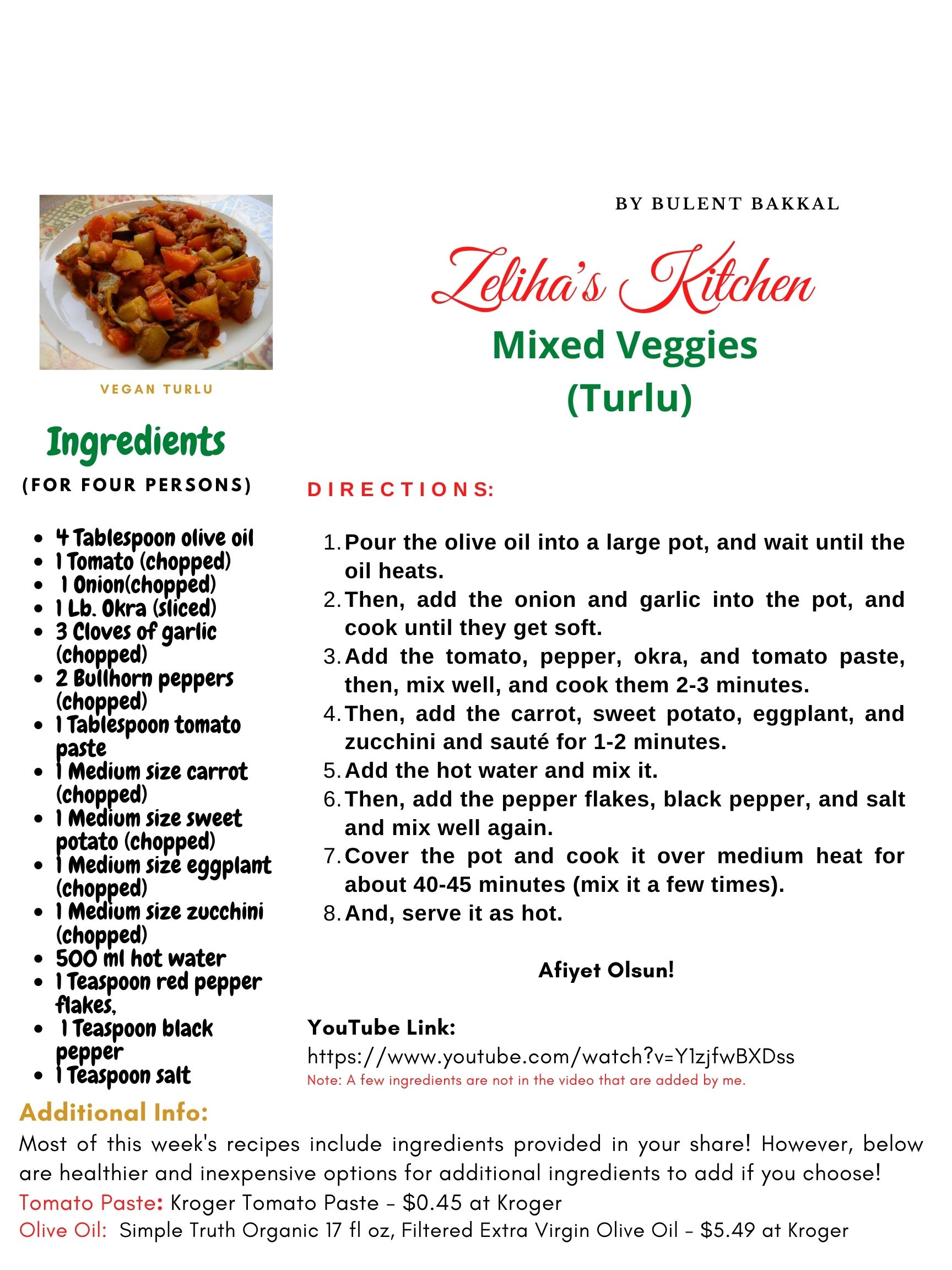 You are currently viewing Zeliha’s Kitchen-Turlu Recipe